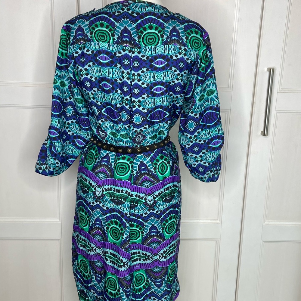 Anthropologie Maeve Ikat Frequencies Shirt Dress M - Picture 6 of 8